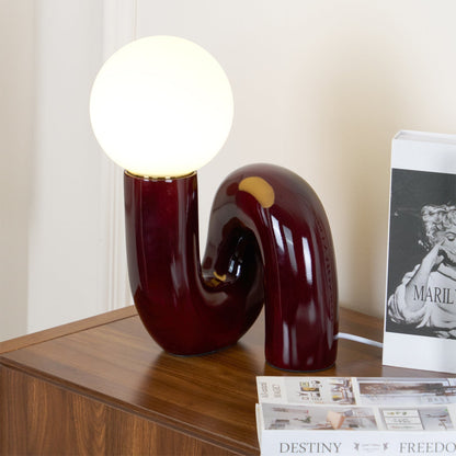 SpiralGlow – Elegant Resin and Glass Table Lamp