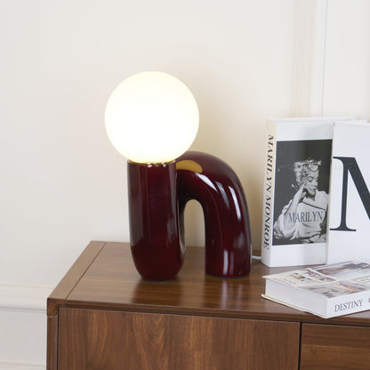 SpiralGlow – Elegant Resin and Glass Table Lamp