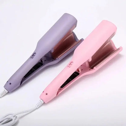 Triple Barrel Ceramic Hair Waver | Curling Iron for Beach Waves | Fast Heat-Up Anti-Frizz Styling Tool