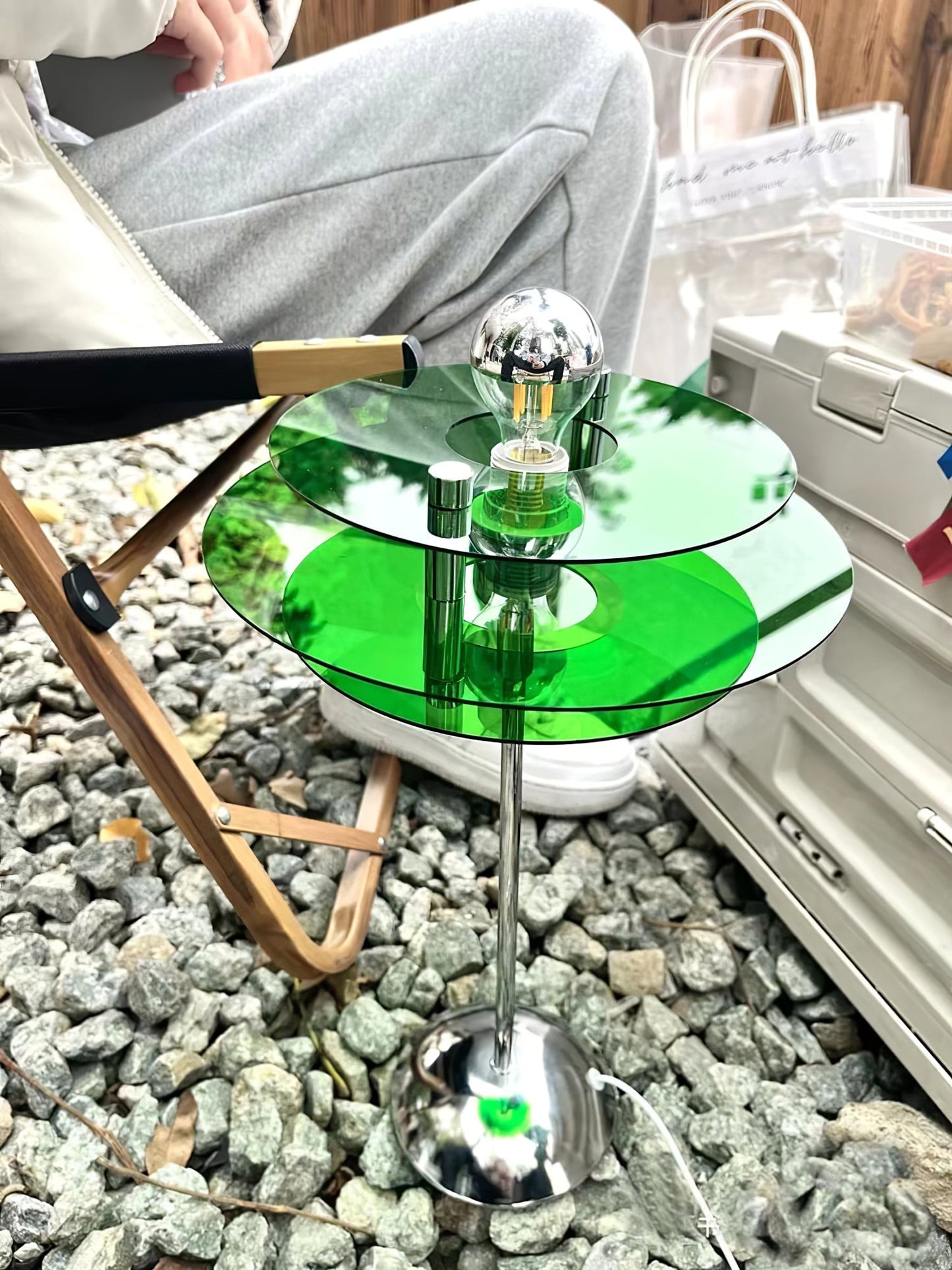 ReflectaLume – Stylish Geometric Table Lamp