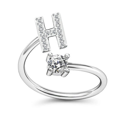 Personalized Initial Ring – Elegant and Custom Silver Jewelry