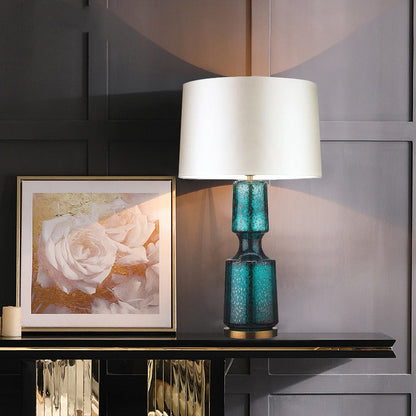 LuxAura – Elegant Metal and Glass Table Lamp