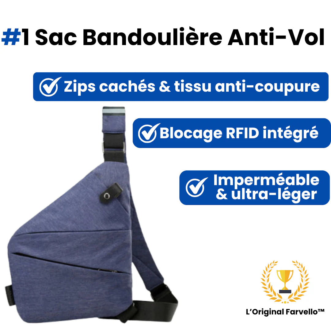 Sac bandoulière anti-vol