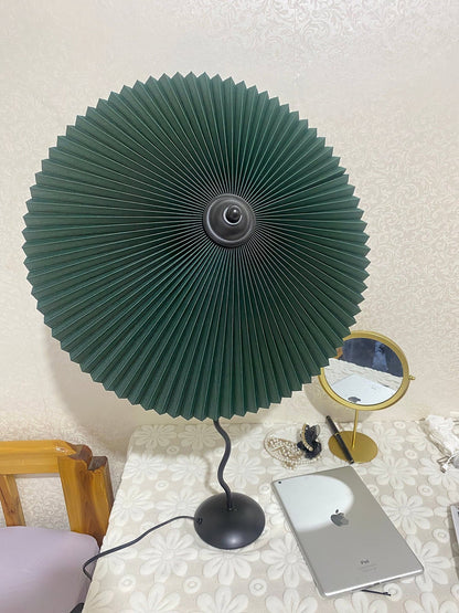 LuxePleat - Elegant Table Lamp with a Textured Pleated Shade