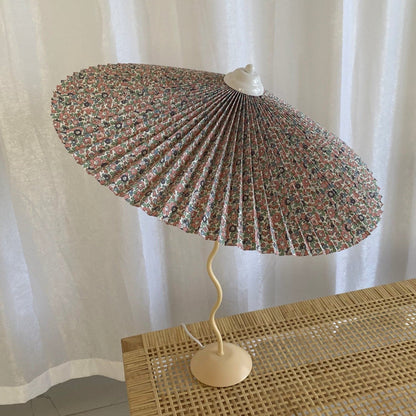 LuxePleat - Elegant Table Lamp with a Textured Pleated Shade