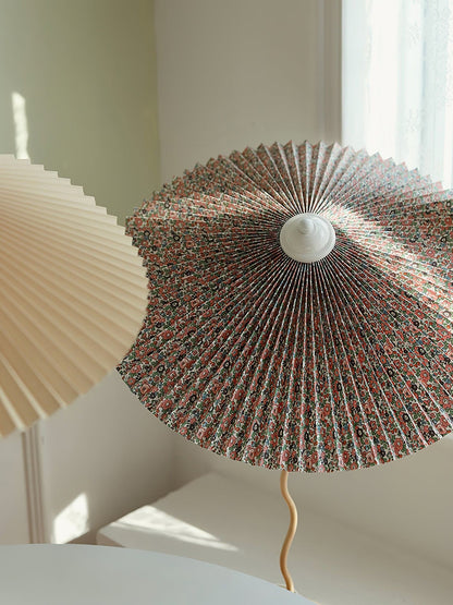 LuxePleat - Elegant Table Lamp with a Textured Pleated Shade