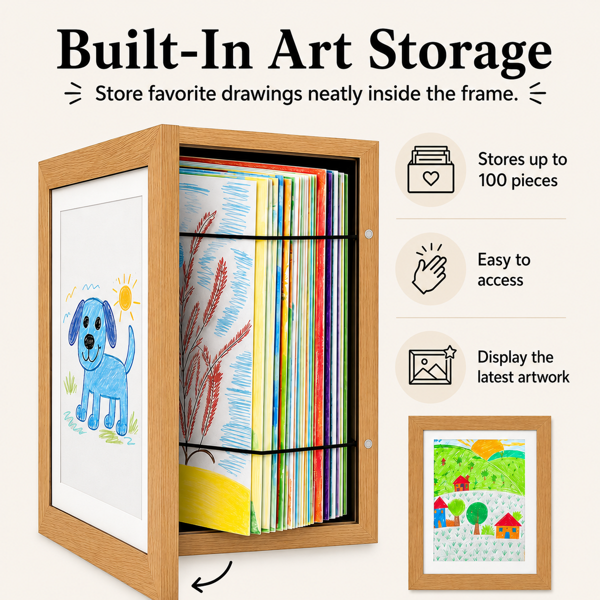 KidFrame™ Cadre d’Art pour Enfants – Conservation Élégante des Chefs-d’œuvre | Déco de Chambre