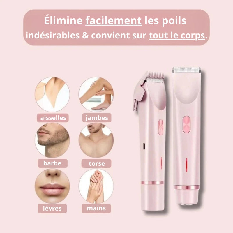 Éclat de Soie™ | Rasoir 2-en-1 pour femme pour une peau douce et soignée