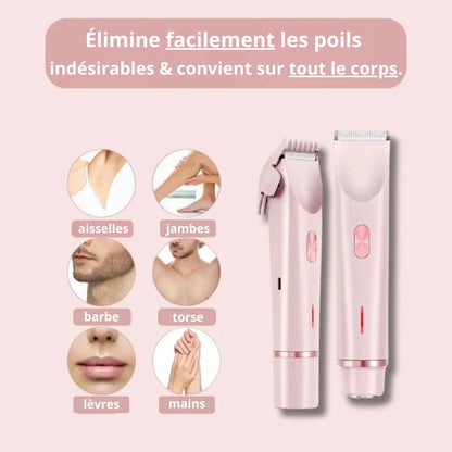 Éclat de Soie™ | Rasoir 2-en-1 pour femme pour une peau douce et soignée