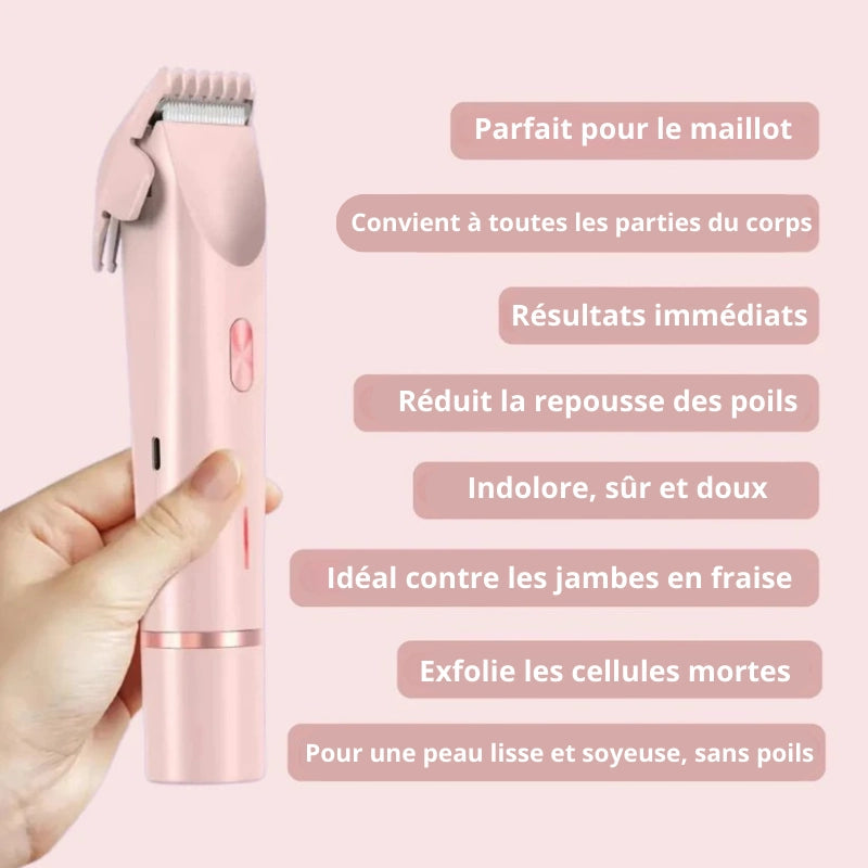 Éclat de Soie™ | Rasoir 2-en-1 pour femme pour une peau douce et soignée