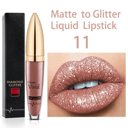 Lip Gloss Set | Long-Lasting Matte & Glitter Finish | 18 Colors | Waterproof