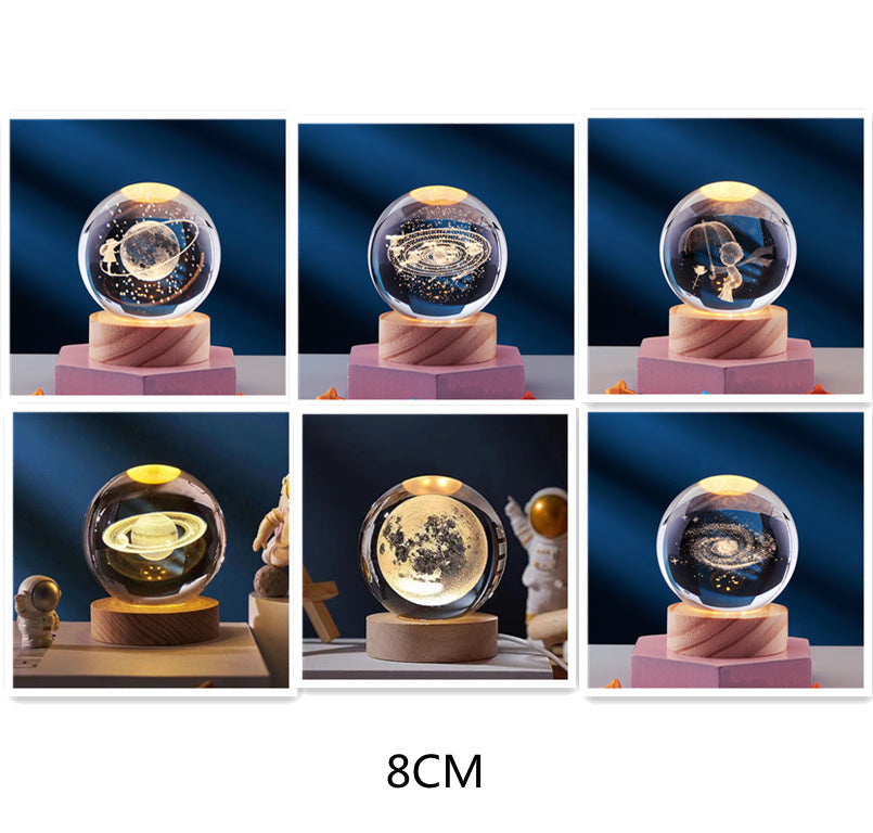 GleamSphere – Elegant 3D Night Lamp