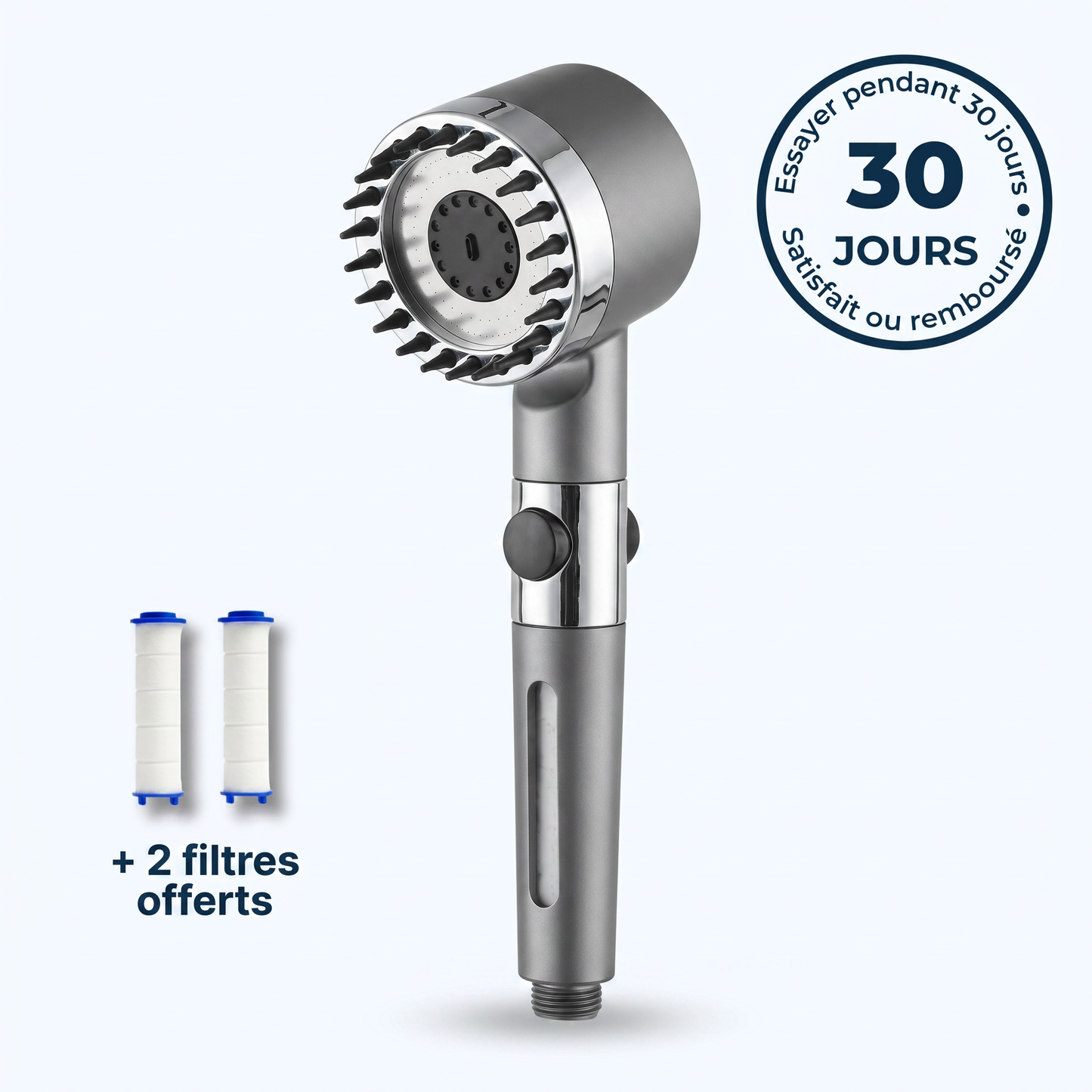 AquaPulse™ Pommeau de Douche 3-en-1 | Haute Pression & Économie d'Eau