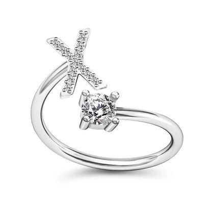 Personalized Initial Ring – Elegant and Custom Silver Jewelry