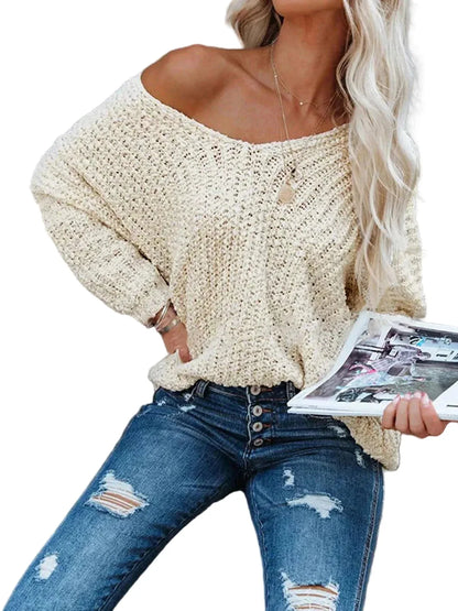 Fall V-Neck Long Sleeve Sweater