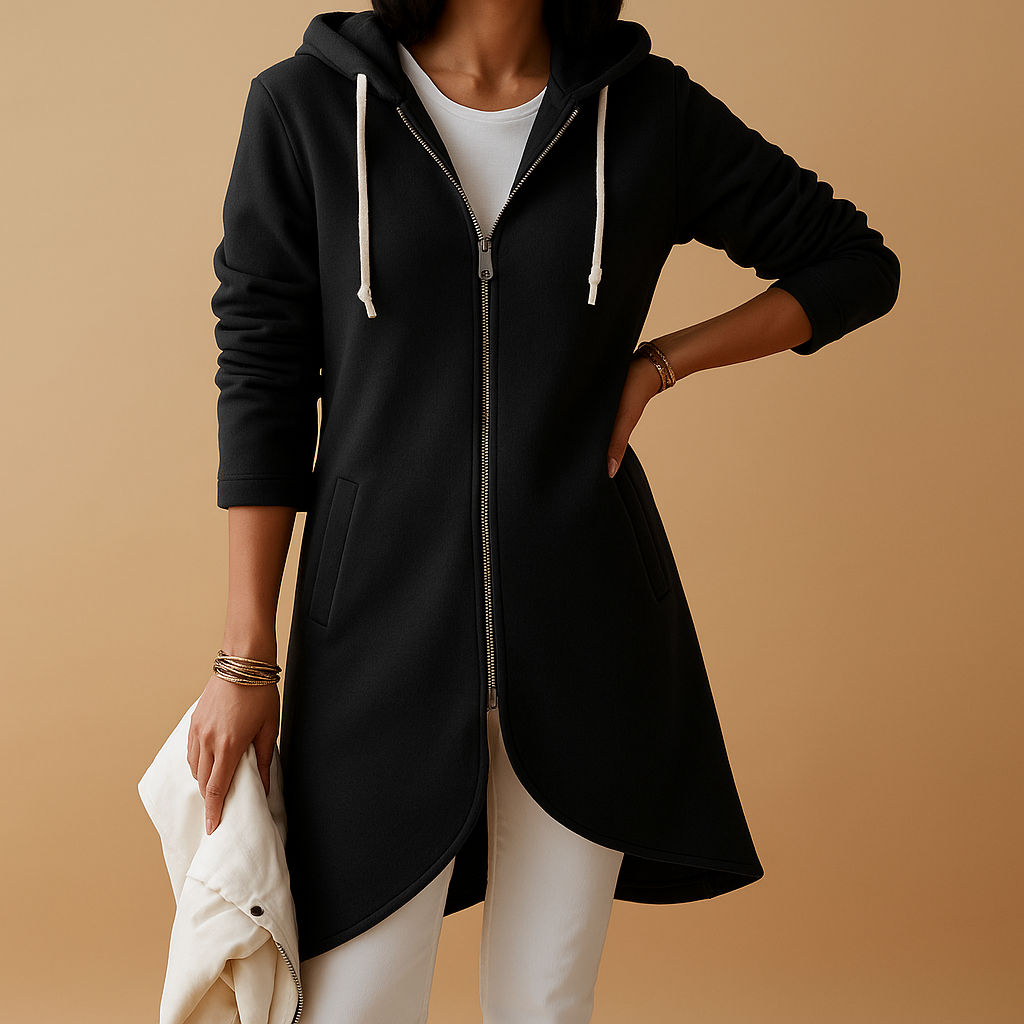 Knitted casual women’s cardigan with zipper | Yara