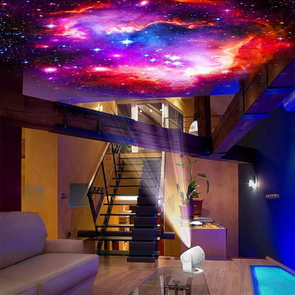 Home Planetarium Projector | 12 Galaxy Films | 360° Rotation & Timer Function