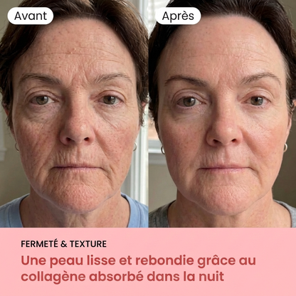 LumiColl™ Masque de Nuit au Collagène | Réveillez-vous Avec une Peau Lisse et Repulpée