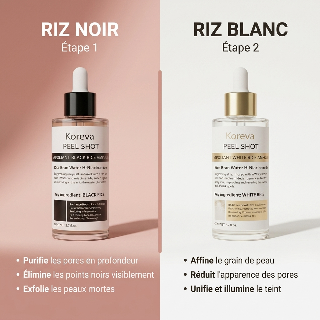 RiceGlow™ Duo Exfoliant Coréen au Riz | Peau Lisse & Éclatante
