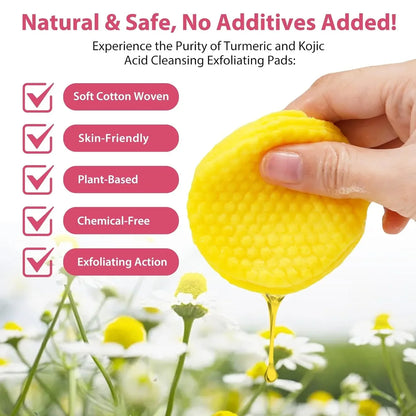 Velleara Turmeric & Kojic Acid Pads | 40 Pack | Reveal fresher, brighter skin — one pad at a time