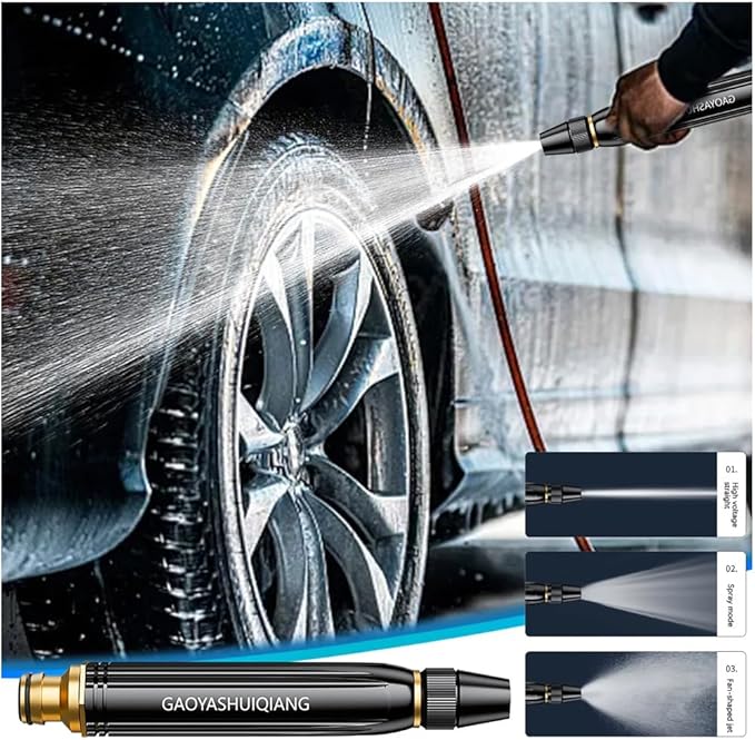 HydroForce™ Pistolet de Nettoyage Haute Pression – Nettoyage en Profondeur Rapide pour Voiture & Maison