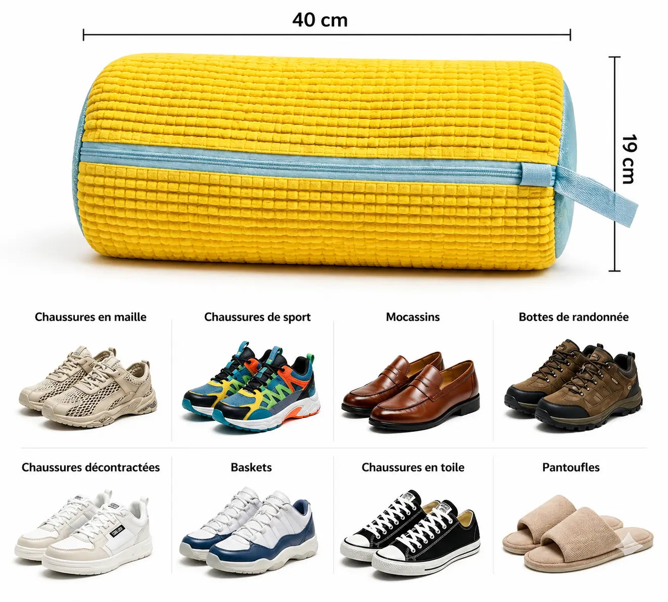 Sac de Lavage Protecteur pour Chaussures – Compatible Machine à Laver