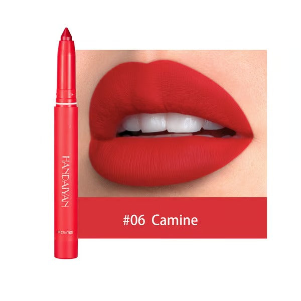 Matte Lip Pencil | SilkPout™ 2-in-1 Lipstick & Liner | Long-Lasting, Smudge-Proof | 6–8h Wear