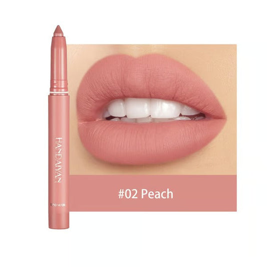 Matte Lip Pencil | SilkPout™ 2-in-1 Lipstick & Liner | Long-Lasting, Smudge-Proof | 6–8h Wear