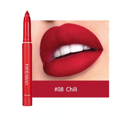 Matte Lip Pencil | SilkPout™ 2-in-1 Lipstick & Liner | Long-Lasting, Smudge-Proof | 6–8h Wear