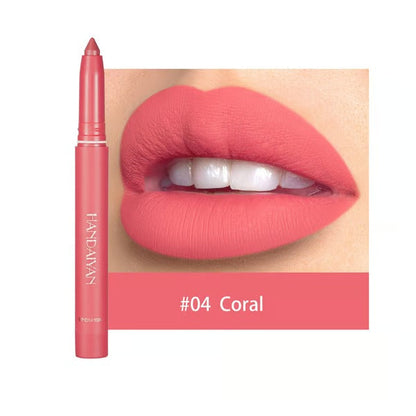 Matte Lip Pencil | SilkPout™ 2-in-1 Lipstick & Liner | Long-Lasting, Smudge-Proof | 6–8h Wear