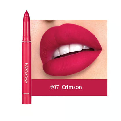 Matte Lip Pencil | SilkPout™ 2-in-1 Lipstick & Liner | Long-Lasting, Smudge-Proof | 6–8h Wear