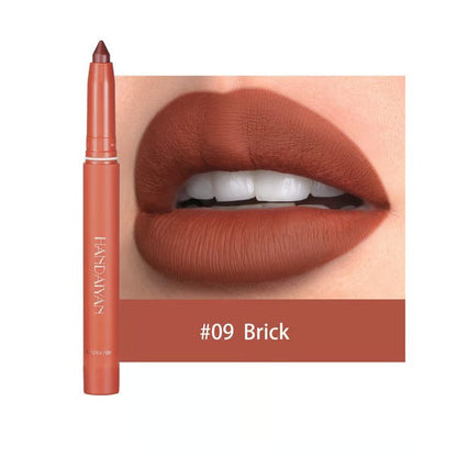 Matte Lip Pencil | SilkPout™ 2-in-1 Lipstick & Liner | Long-Lasting, Smudge-Proof | 6–8h Wear