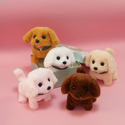 Interactive Puppy Toy - Voice and Touch Responsive with Realistic Movements, Soft Synthetic Leather, Low-Noise