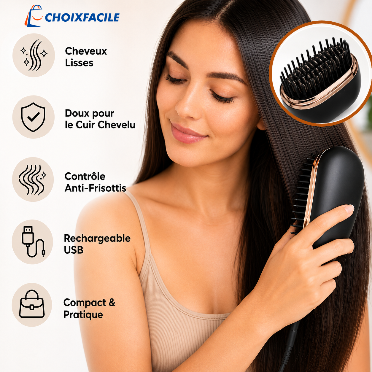 Brosses lissantes Chauffante