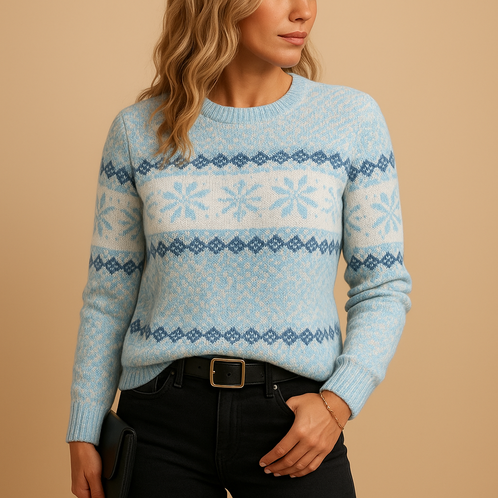 Women’s Christmas Sweater with Festive Print | Lotte