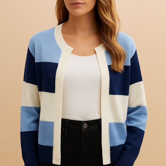 Long open women’s cardigan with elegant fit | Marije