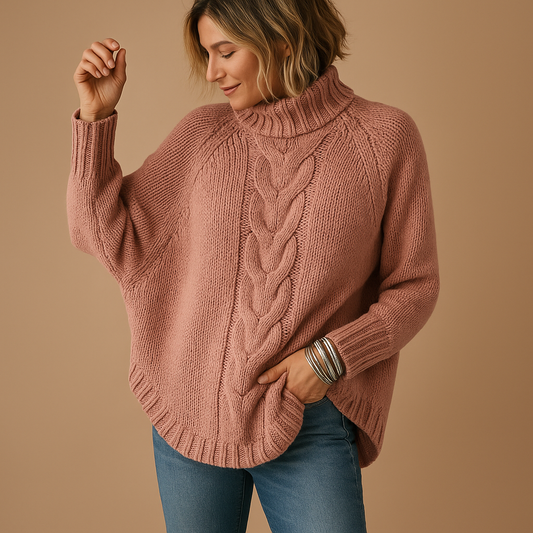 Long chunky knitted women’s sweater | Marieke