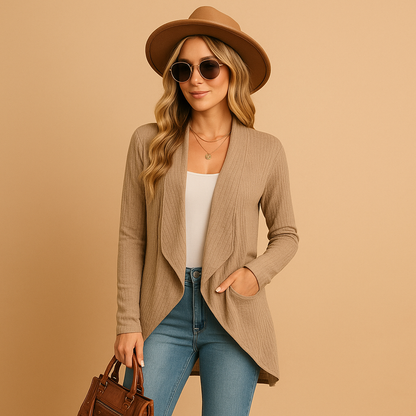 Long knitted cardigan for women | Fenna
