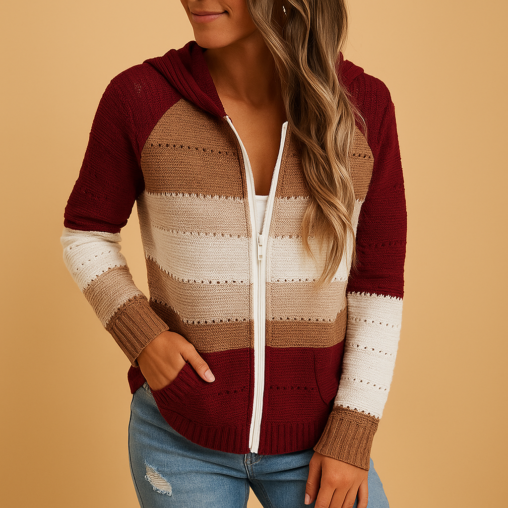 Loose-fit women’s V-neck sweater in breathable knit | Loïs