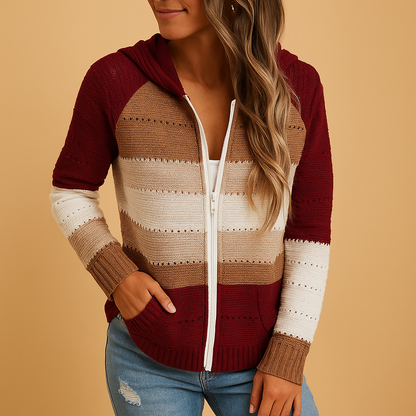 Loose-fit women’s V-neck sweater in breathable knit | Loïs