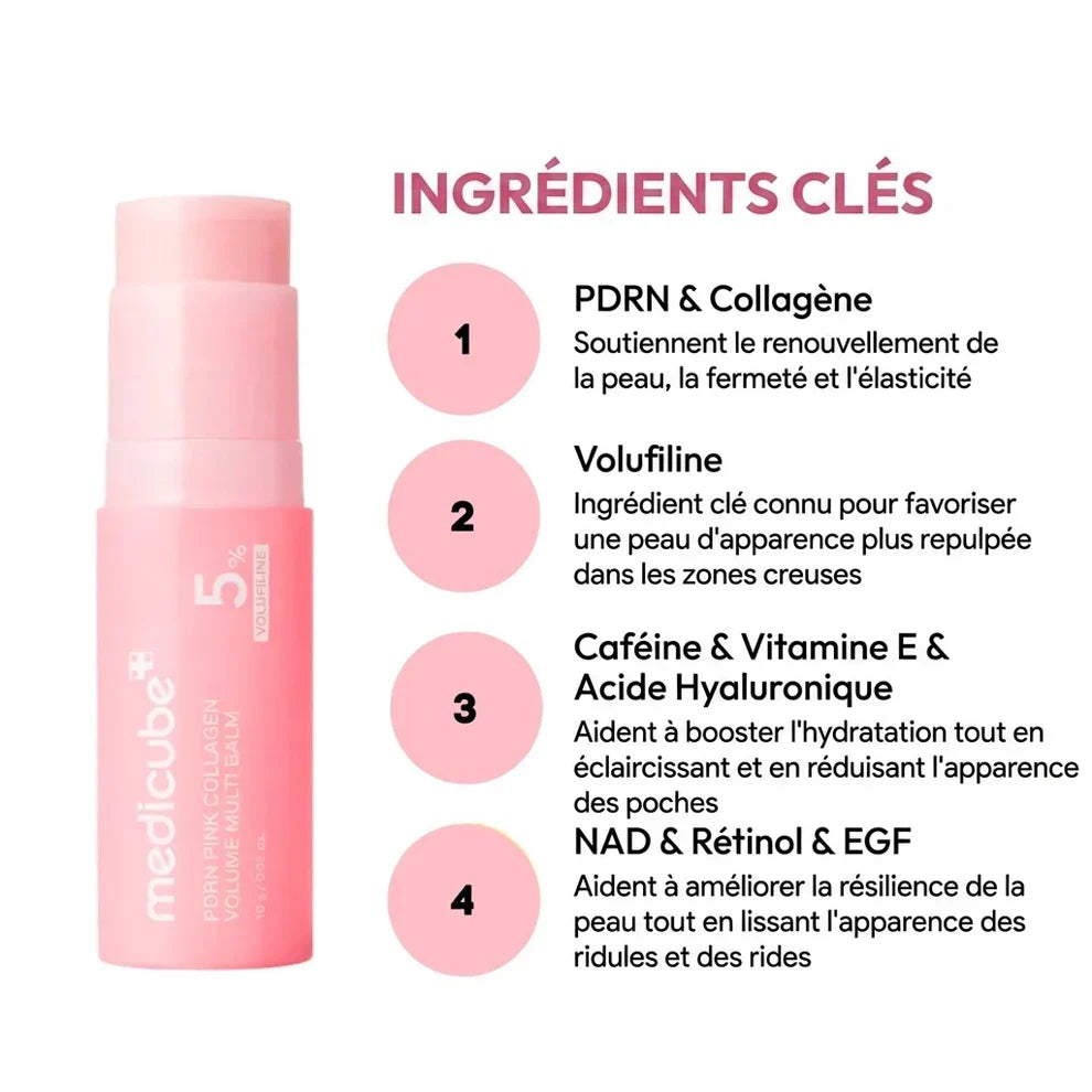 DermaGlow™ Stick Baume Éclat au PDRN & Collagène ✨