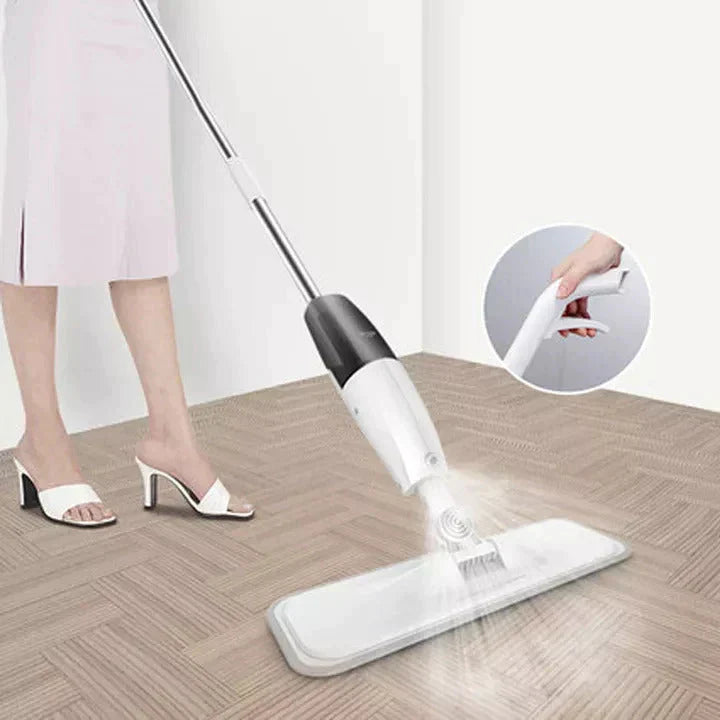 Spray Mop with Refillable Bottle | 360° Swivel Head | Reusable Microfiber Cleaning Pad