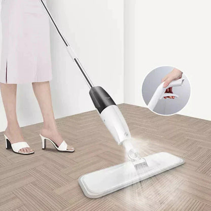 Spray Mop with Refillable Bottle | 360° Swivel Head | Reusable Microfiber Cleaning Pad
