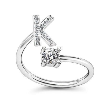 Personalized Initial Ring – Elegant and Custom Silver Jewelry