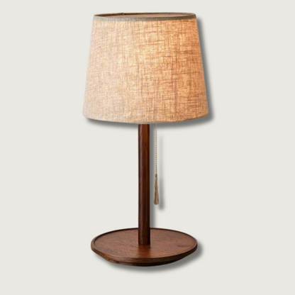 NobleGlow - Walnut & Textile Desk Lamp
