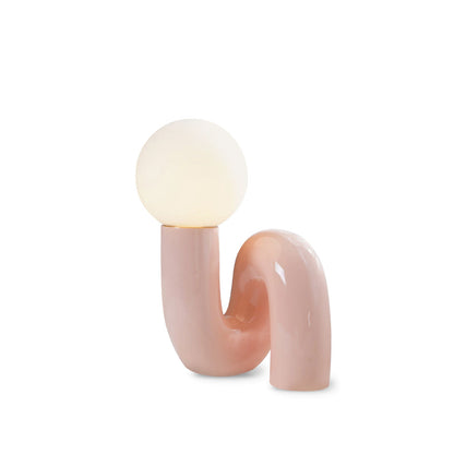 SpiralGlow – Elegant Resin and Glass Table Lamp