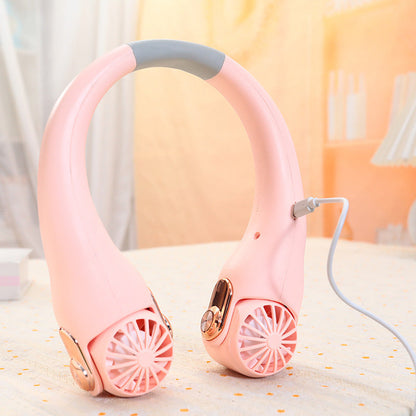 🍃 AirGlace™ | Ventilateur de Cou Portable – Refroidissement 360°, Ultra-Silencieux, Rechargeable & Mains Libres