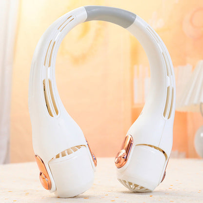 🍃 AirGlace™ | Ventilateur de Cou Portable – Refroidissement 360°, Ultra-Silencieux, Rechargeable & Mains Libres