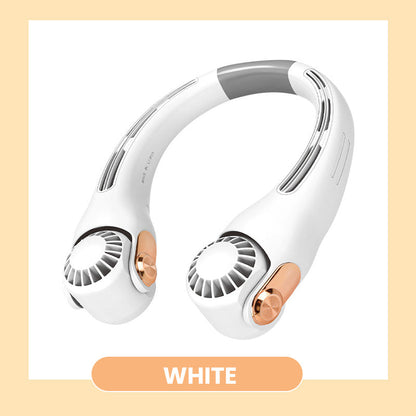 🍃 AirGlace™ | Ventilateur de Cou Portable – Refroidissement 360°, Ultra-Silencieux, Rechargeable & Mains Libres