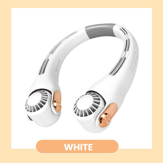 🍃 AirGlace™ | Ventilateur de Cou Portable – Refroidissement 360°, Ultra-Silencieux, Rechargeable & Mains Libres